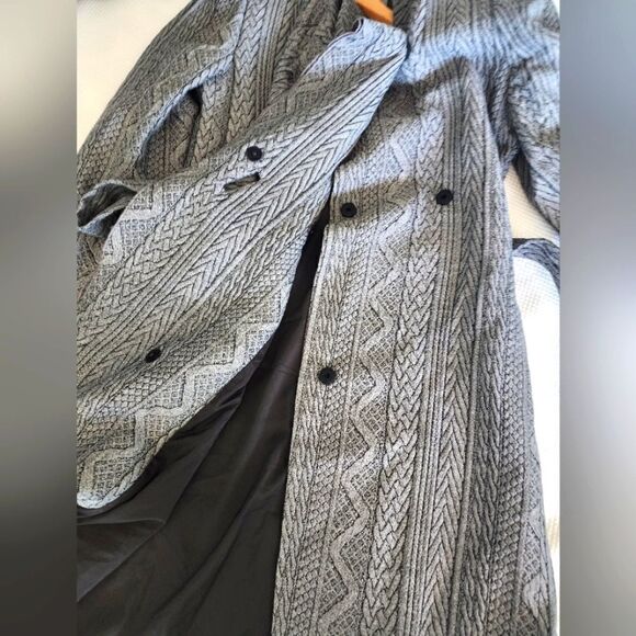 ECCOCI knit coat belted side pockets wool blend new without tags minimalist - Picture 14 of 16